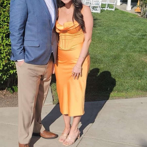 House or CB Myrna Satin Corset Dress - Picture 4 of 9